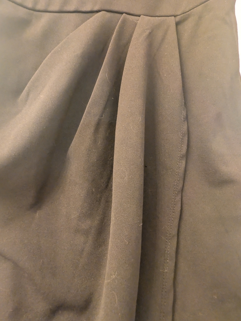 Mi Ami Black Midi Slip Dress with Draped Skirt Size Medium - Picture 9 of 10